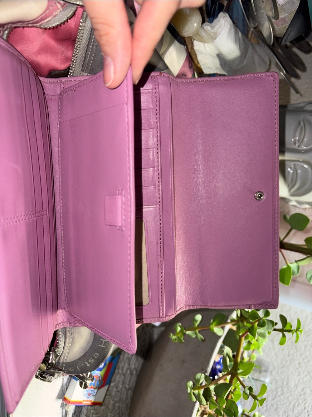 Coach No. C1176-F15451 Ashley Satchel pink and grey with matching pink wallet - Picture 5 of 11